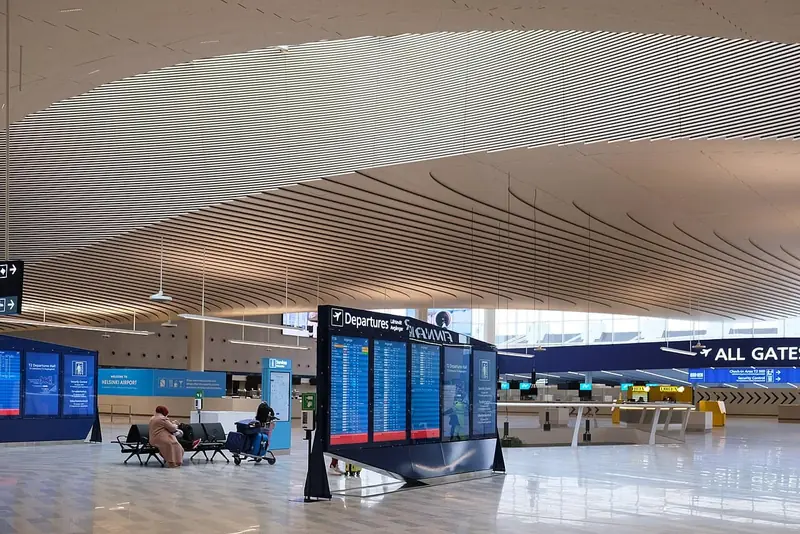 Airport departure terminal
